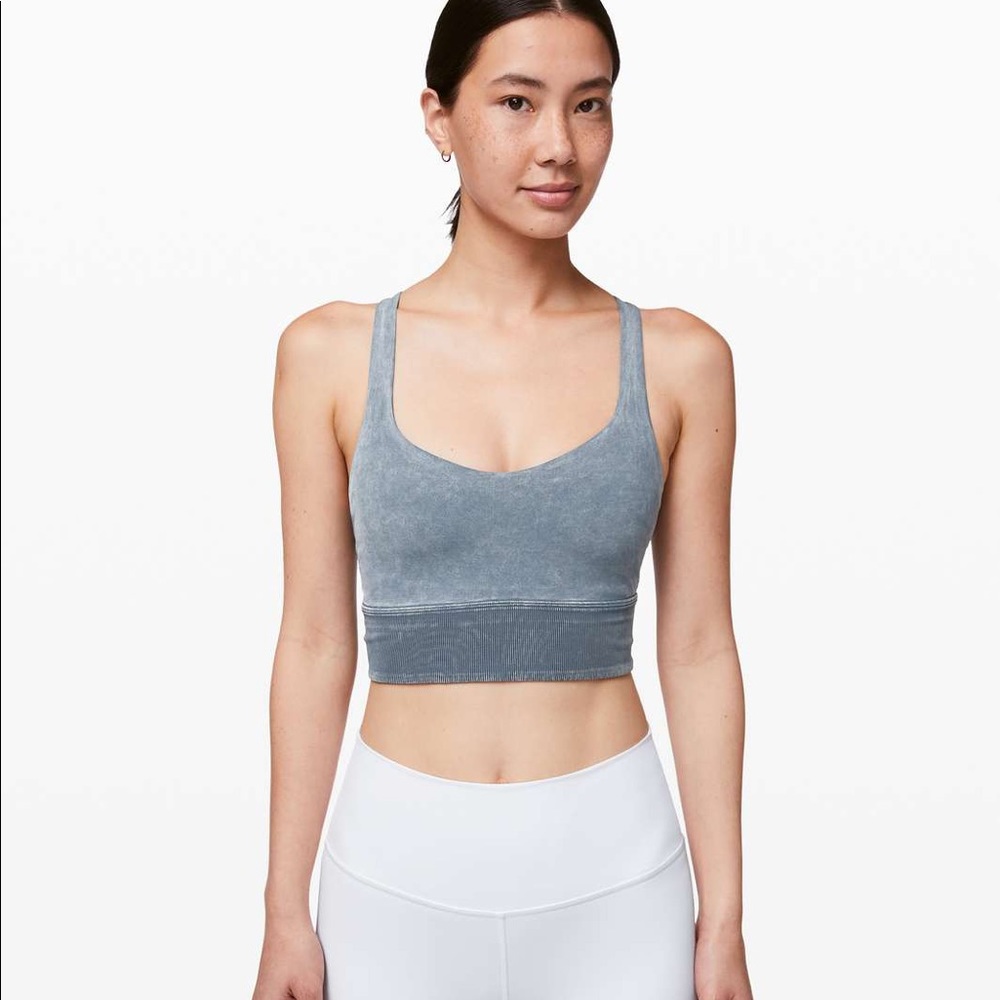 Lululemon Free To Be Bra *Long Line Rib Snow Wash